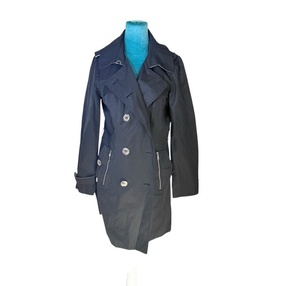 MICHAEL KORS BELTED TRENCH COAT WOMEN M KATE MIDDLETON CLASSICCORE - Picture 1 of 9